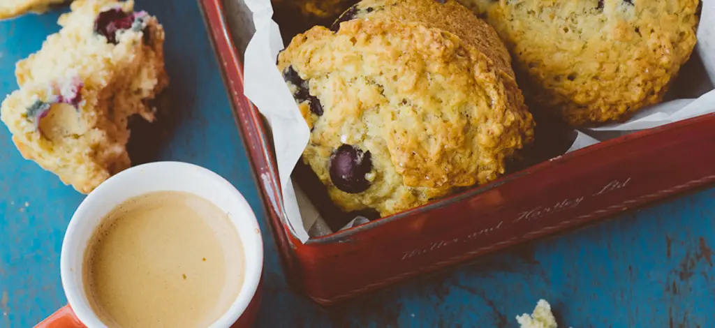 Muffins met bosbessen