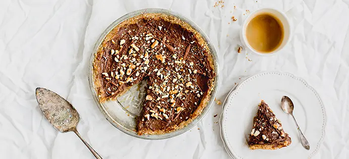 Raw Pie avocado & chocolade